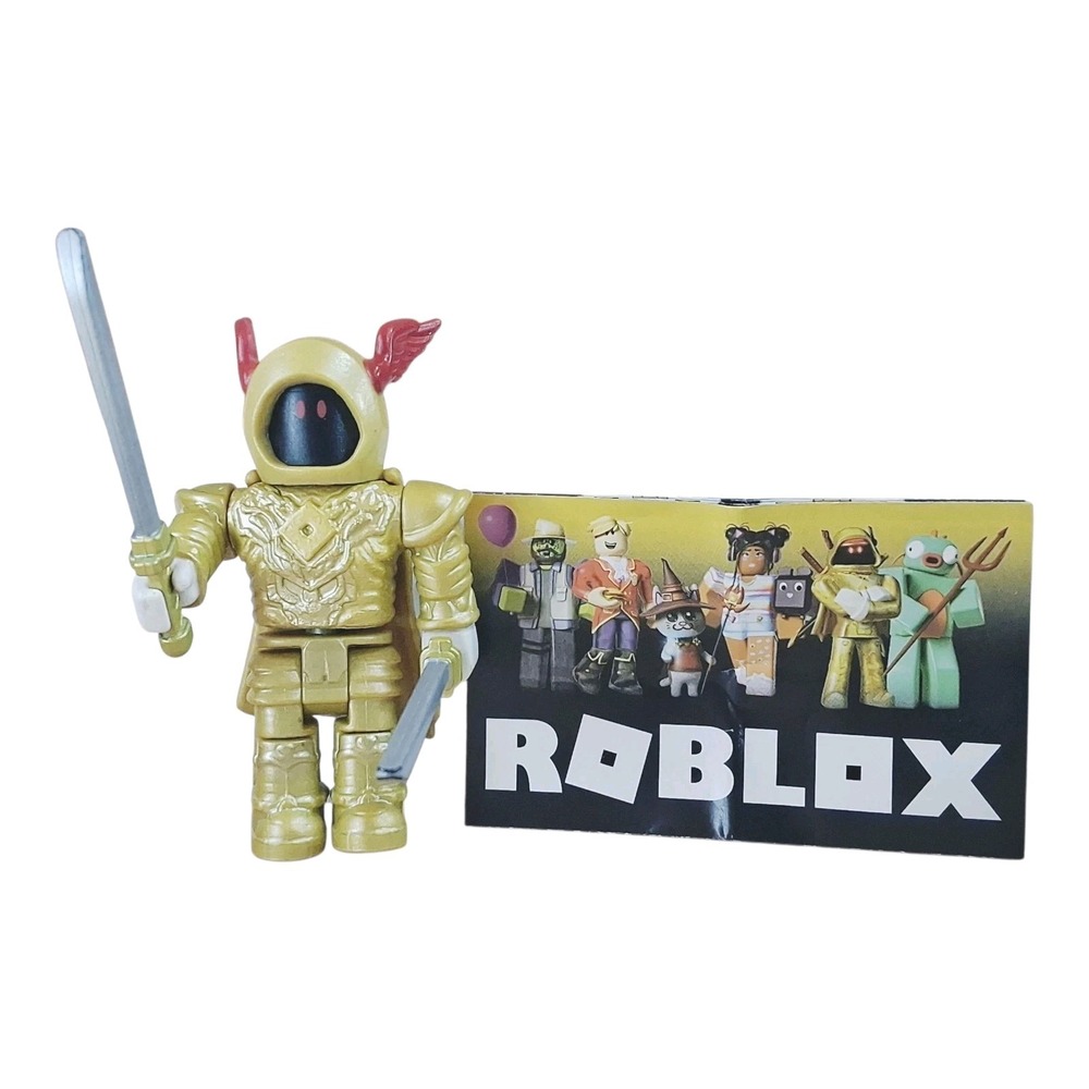 Jazwares Roblox Celebrity Series 8 GOLDEN MAPLE Figure W/ Helmet & Swords